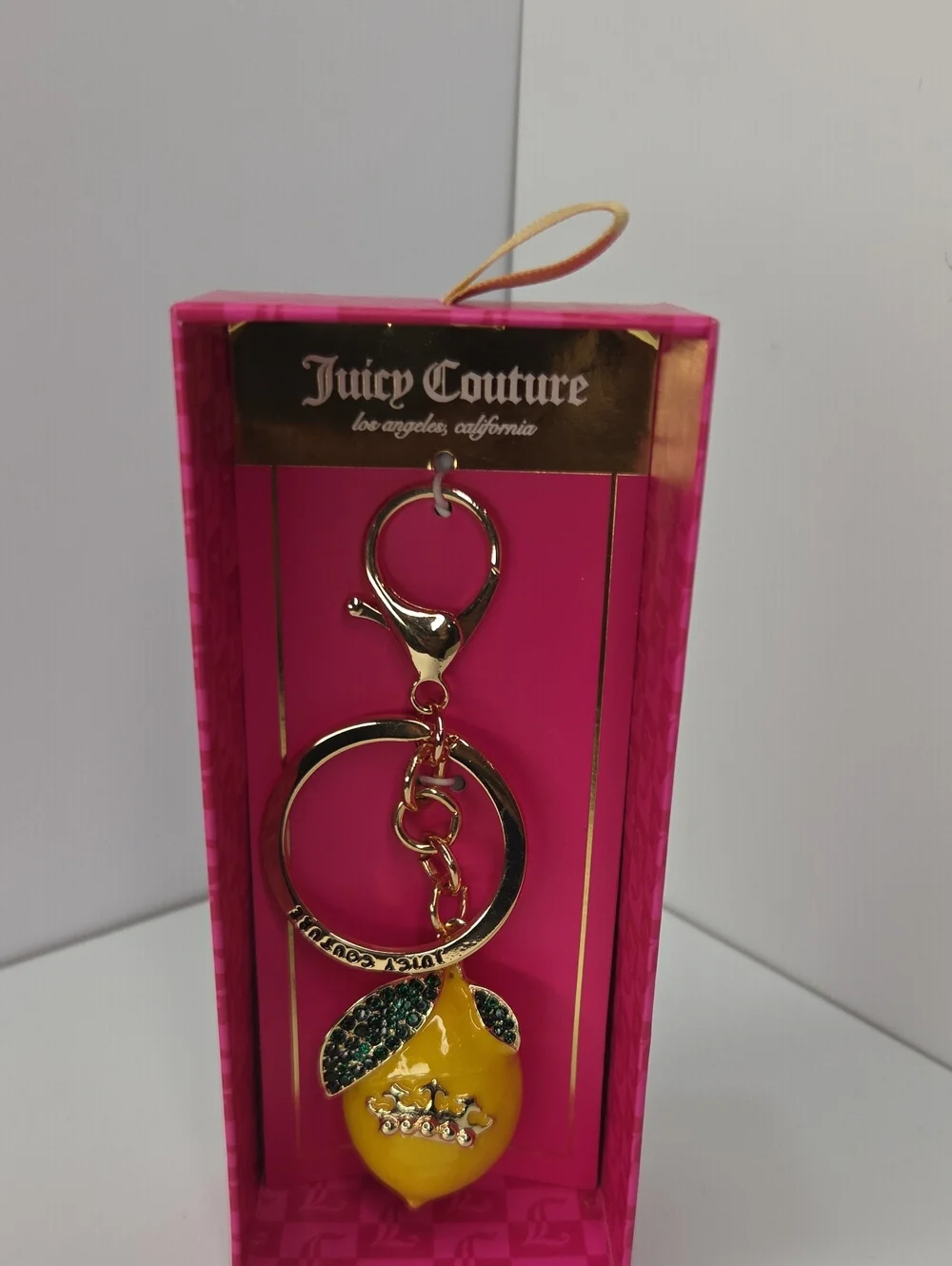 🍋▪️Juicy Couture ▪️Yellow Lemon Charm Keychain